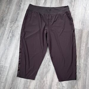 Athleta Womens Pants Brown Size 26 Nolita Slim Tapered Crop Pant Polyester Blend